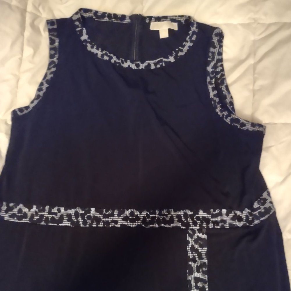 Black dress with animal print accents